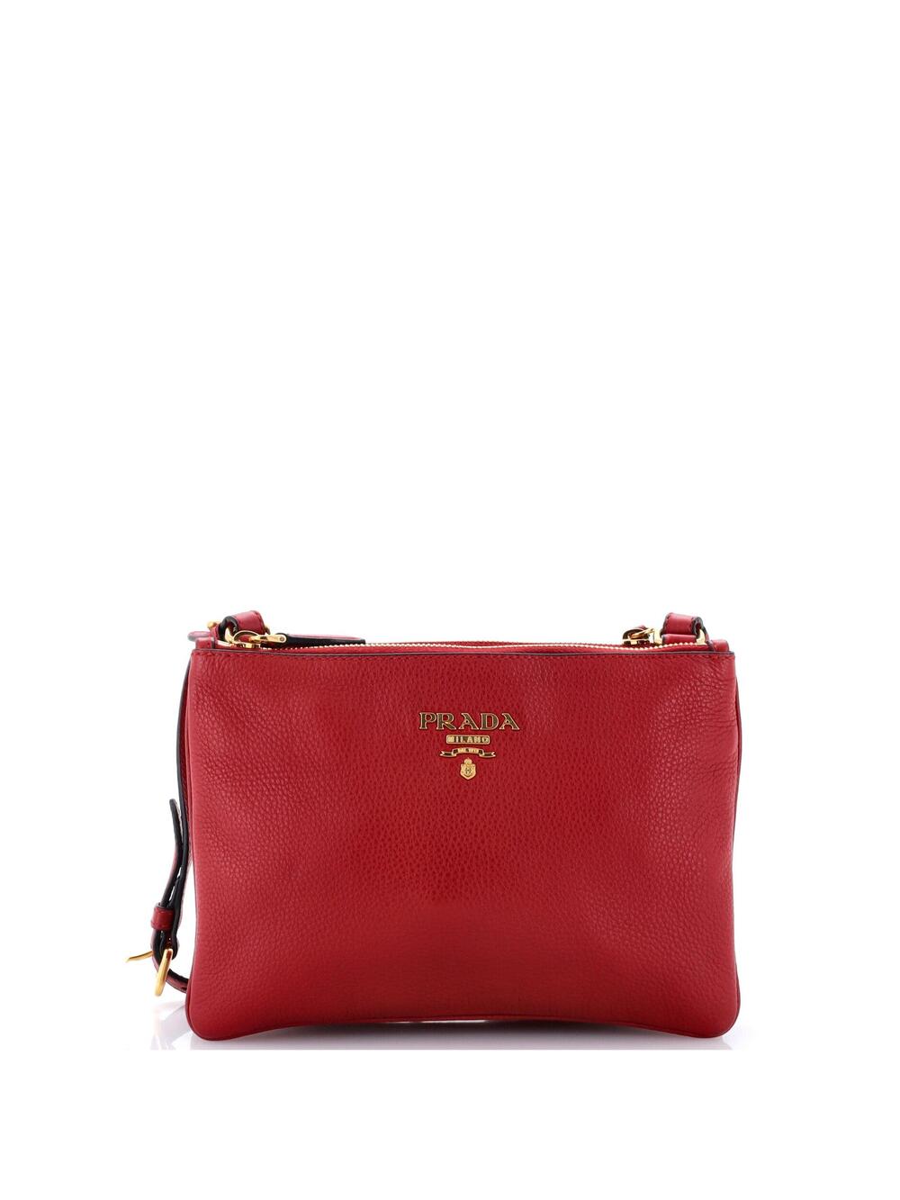 Prada Double Zip Crossbody Bag Vitello #349354P11B